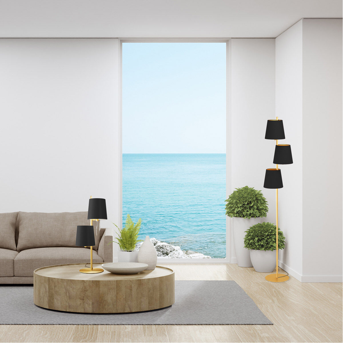 Almeida 2 23.63 inch 60.00 watt Brushed Brass Table Lamp Portable Light