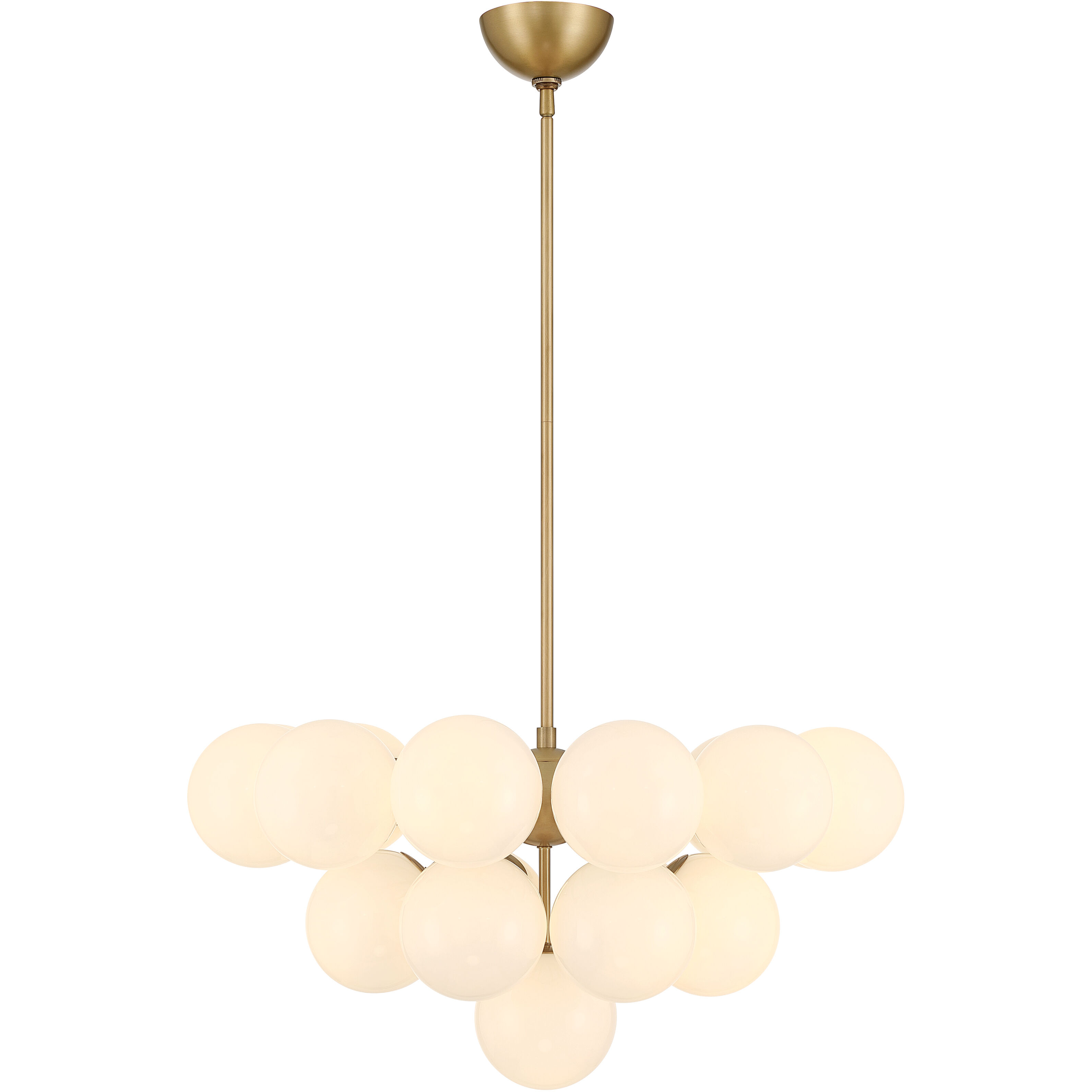 Lunara 19 Light 28 inch Legacy Brass Convertible Chandelier/Semi-Flush Mount Ceiling Light