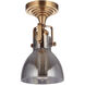 Gallery State House 1 Light 6 inch Vintage Brass Semi Flush Ceiling Light