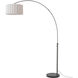 Scallop 92 inch 14 watt Black Nickel and Black Arc Floor Lamp Portable Light