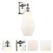 Ballston Cindyrella 1 Light 7 inch Polished Nickel Sconce Wall Light in Cased Matte White Glass