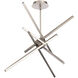 Parallax LED 28.75 inch Brushed Nickel Pendant Ceiling Light, dweLED