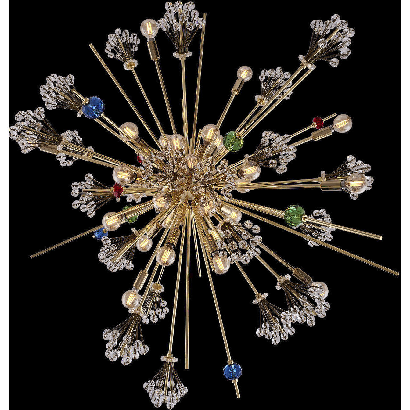 Constellation 30 Light 47 inch 18K Gold Pendant Ceiling Light