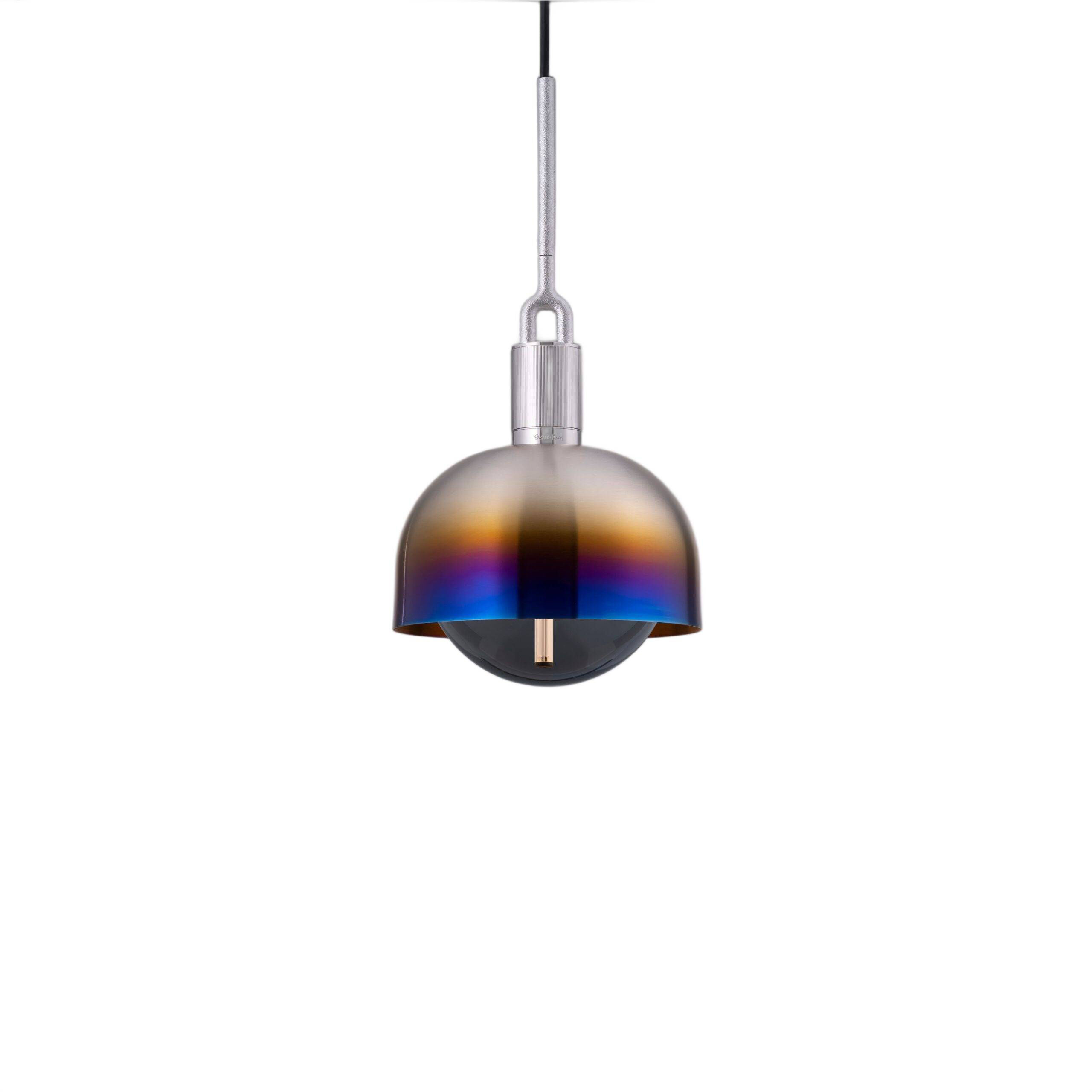 Forked LED 7.87 inch Burnt Steel Pendant Ceiling Light