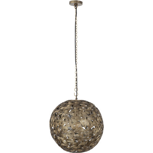 Kora 1 Light 15 inch Antique Brass Pendant Ceiling Light