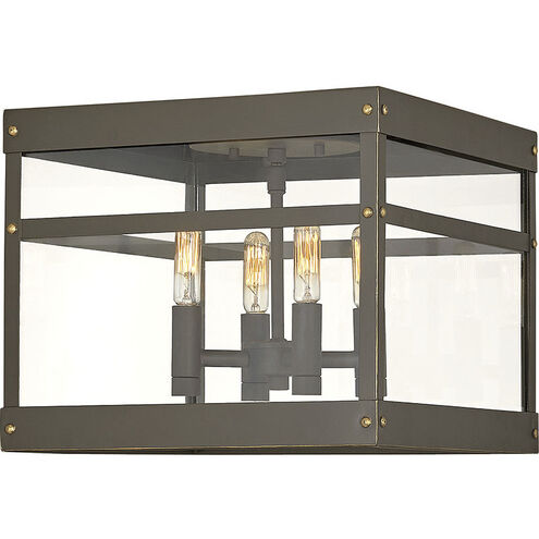 Open Air Porter LED 12 inch Oil Rubbed Bronze Outdoor Flush Mount, Estate Series
