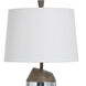 Danrun Silver 33 inch 150.00 watt Brushed Steel Table Lamp Portable Light