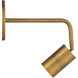 Cafe LED 3 inch Antique Brushed Brass Wall Sconce / Flush Mount Wall Light