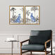 Neon Prowl Blue and Black and White Framed Art