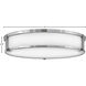 Lowell 24 inch Chrome Indoor Flush Mount Ceiling Light