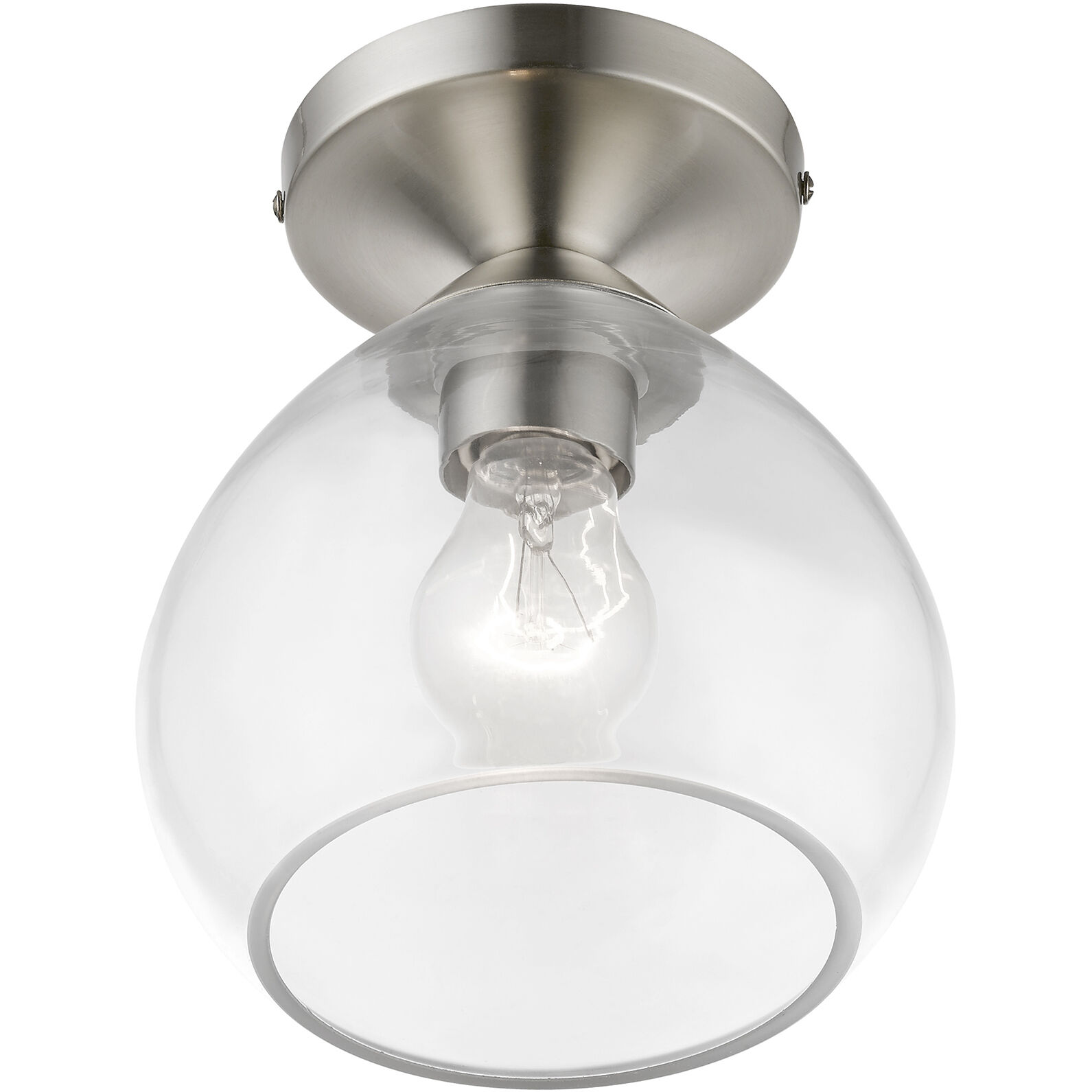 Catania 1 Light 7 inch Brushed Nickel Semi-Flush Ceiling Light