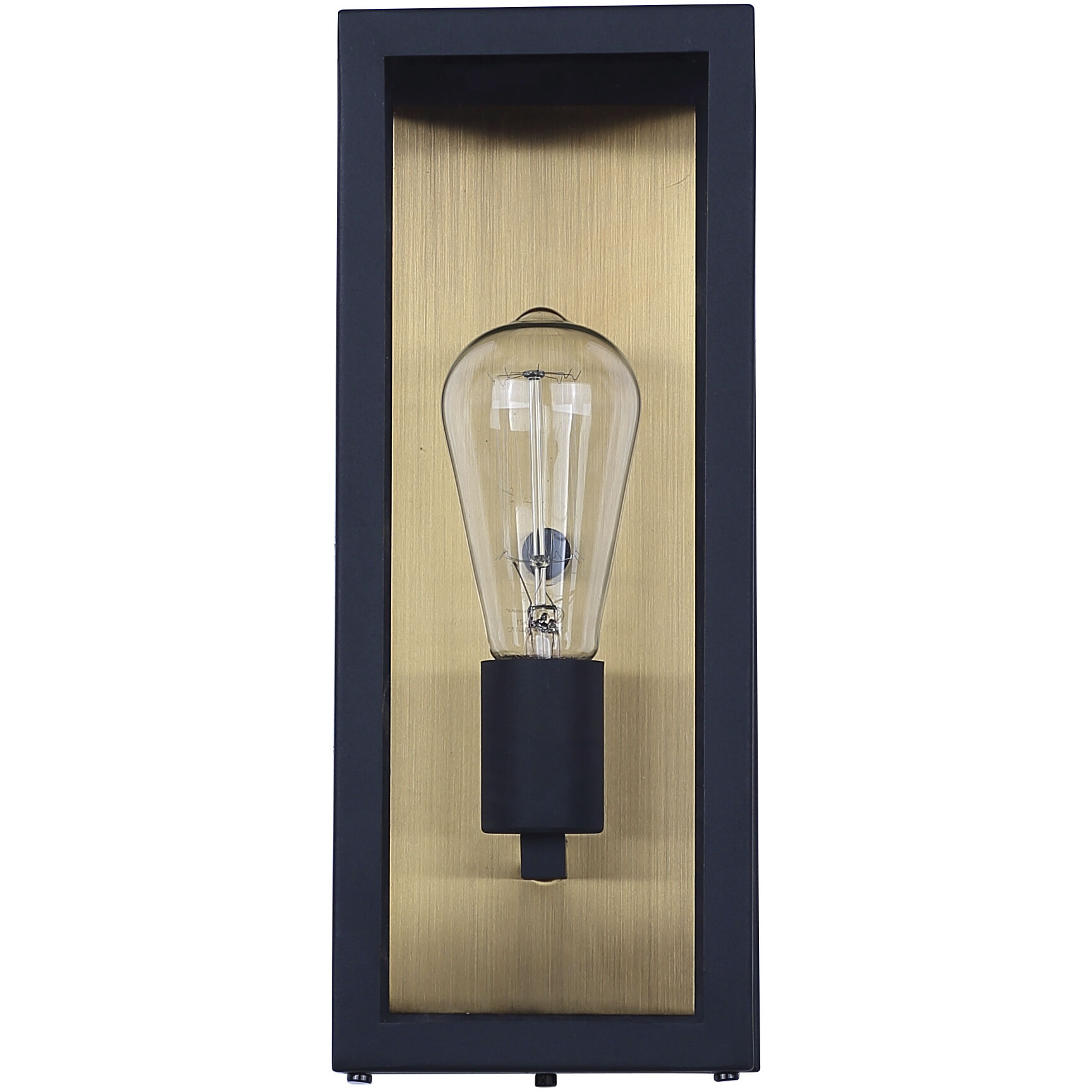 Miller 1 Light 5.5 inch Black/Gold Outdoor Lantern