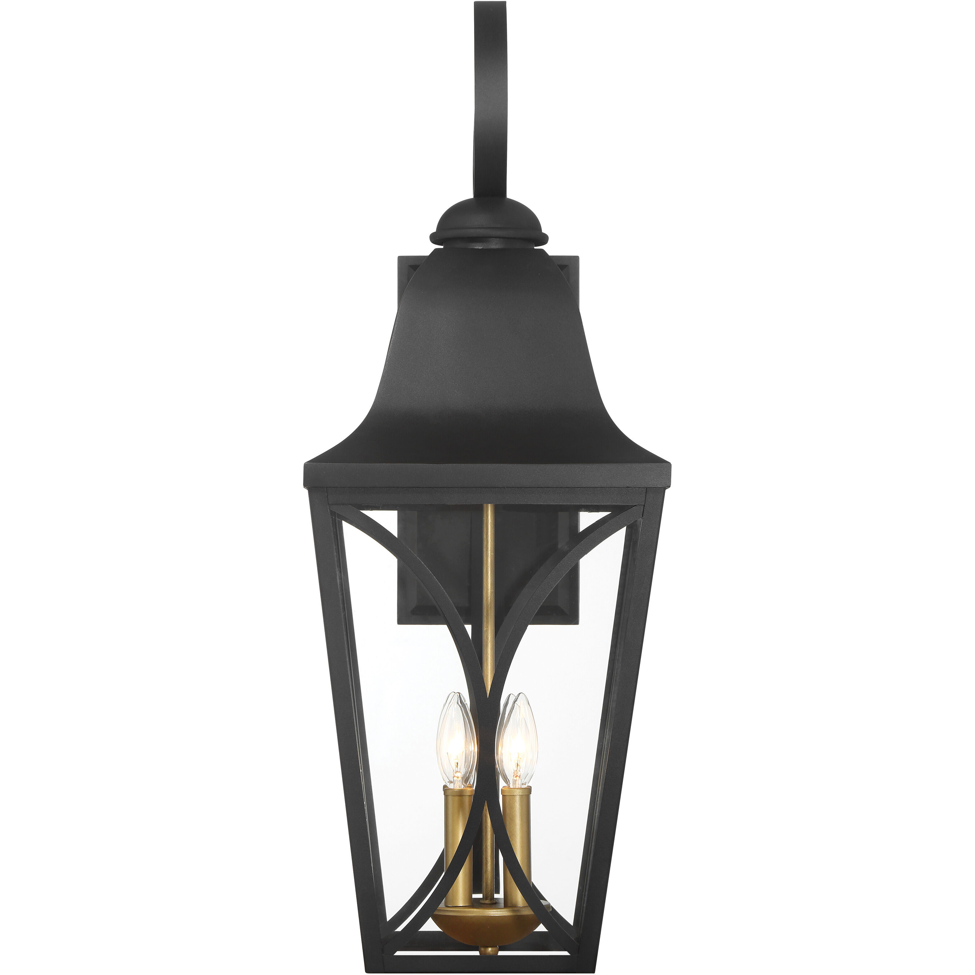 Cardigan Outdoor Wall Mount in Sand Coal and Olden Brass, Great Outdoors