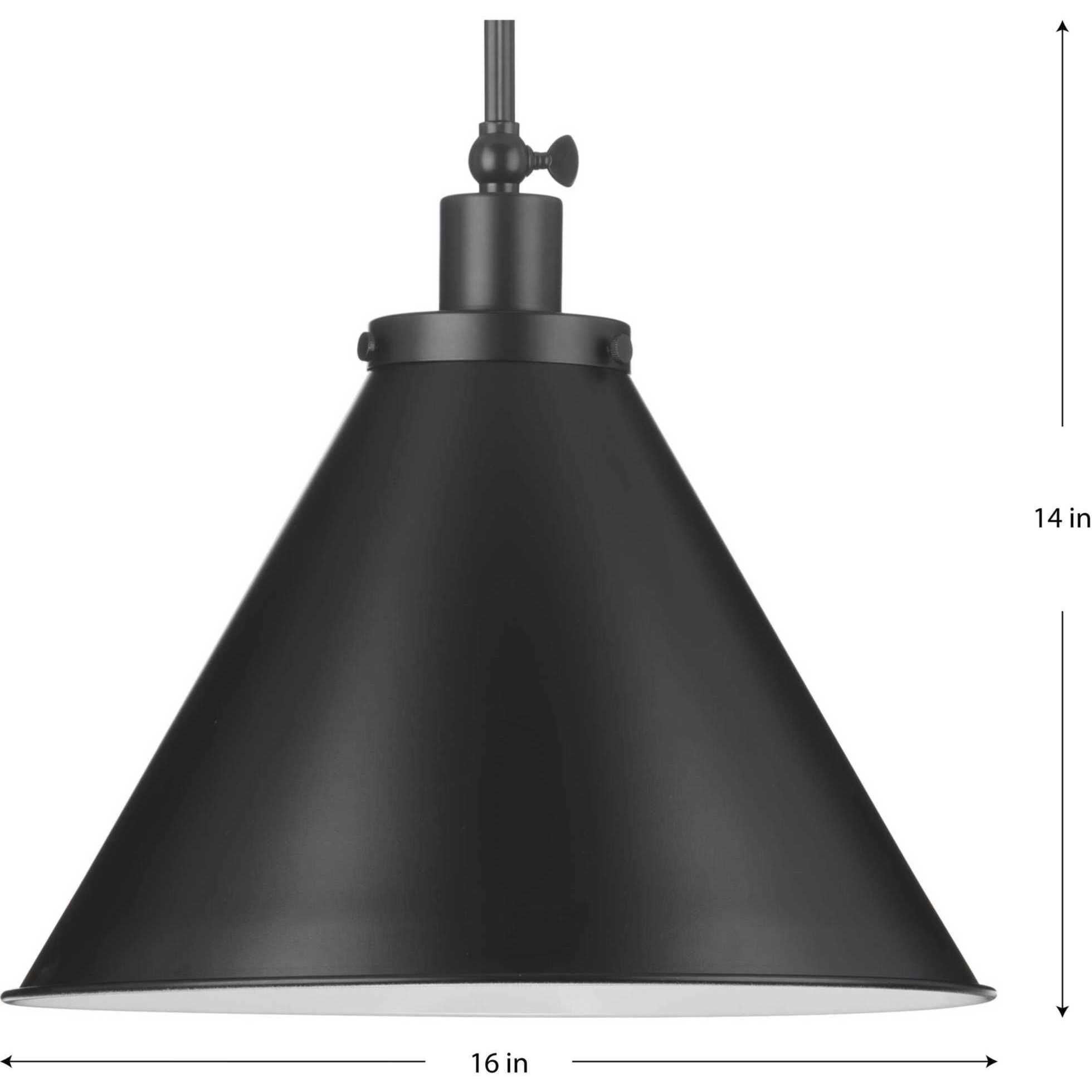 Hinton 1 Light 16 inch Matte Black Pendant Ceiling Light