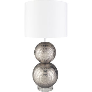 Millicent 30 inch 100 watt Silver Table Lamp Portable Light
