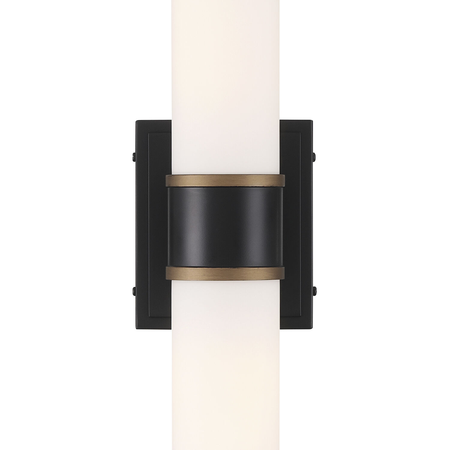 Capsule Wall Sconce Wall Light in Matte Black and Textured Gold