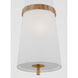 AH by Alexa Hampton Cordtlandt 1 Light 8.13 inch Burnished Brass with Rattan Pendant Ceiling Light
