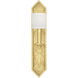 Cienfuegos Wall Sconce Wall Light in Gold Leaf, Laminated White Fabric
