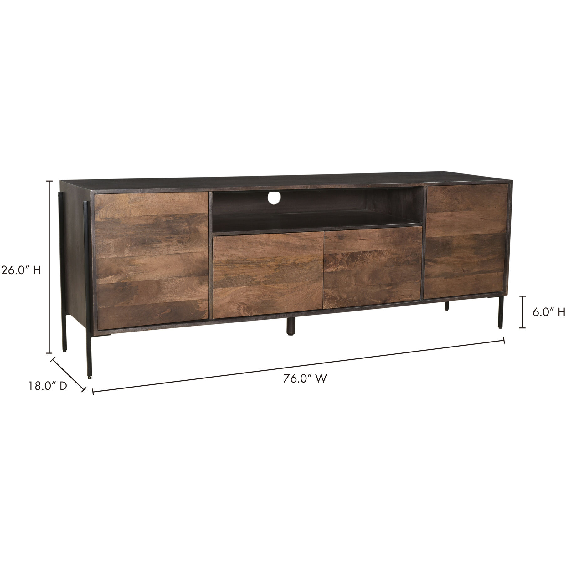 Tobin 76 inch Brown Entertainment Unit