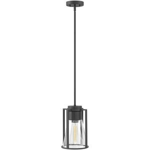 Refinery LED 8 inch Black Indoor Pendant Ceiling Light in Clear