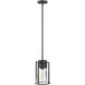 Refinery 1 Light 7.75 inch Black Indoor Pendant Ceiling Light in Clear