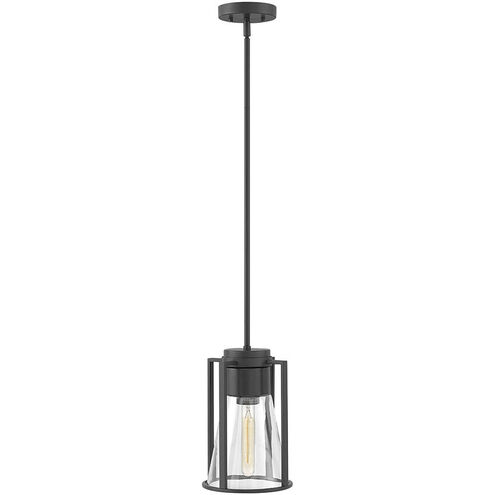 Refinery 1 Light 7.75 inch Black Indoor Pendant Ceiling Light in Clear