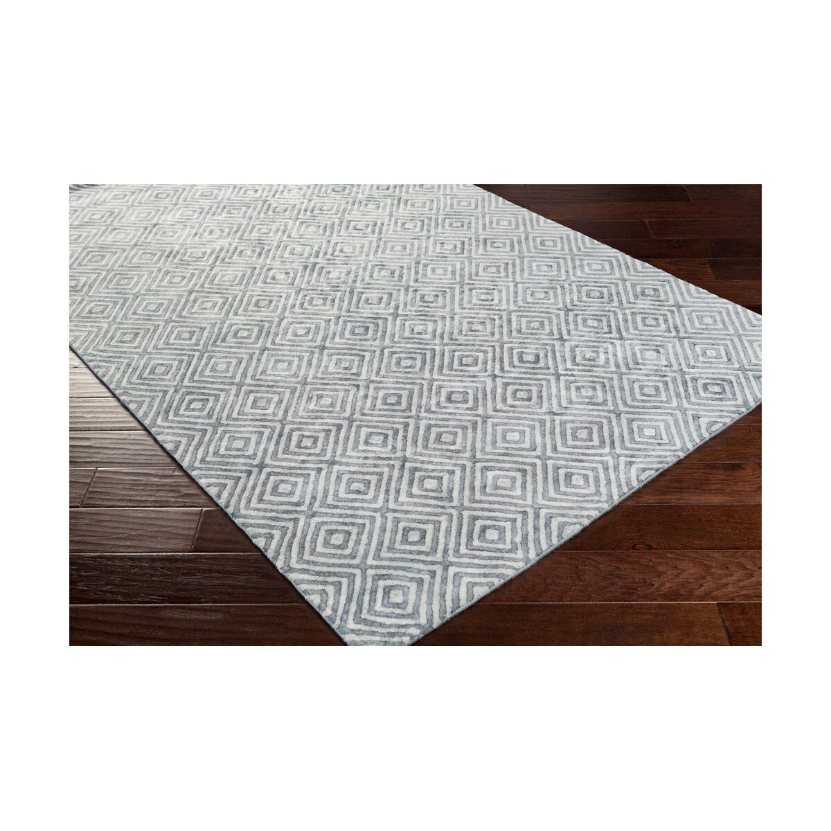 Quartz 156 X 108 inch Light Gray/Navy Rugs, Viscose