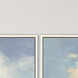 Waterside Blue and Green and Pink and White Framed Art