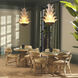 Melrose 8 Light 23.62 inch Antique Brass and Light Smoke Glass Chandelier Ceiling Light