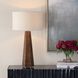 McCaffrey 29.5 inch 100 watt Burl Wood and Antique Brass Table Lamp Portable Light