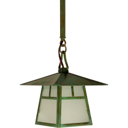 Carmel 1 Light 8 inch Mission Brown Pendant Ceiling Light in Frosted, T-Bar Overlay