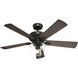 Crestfield 52 inch Noble Bronze with Bleached Grey Pine/Greyed Walnut Blades Ceiling Fan