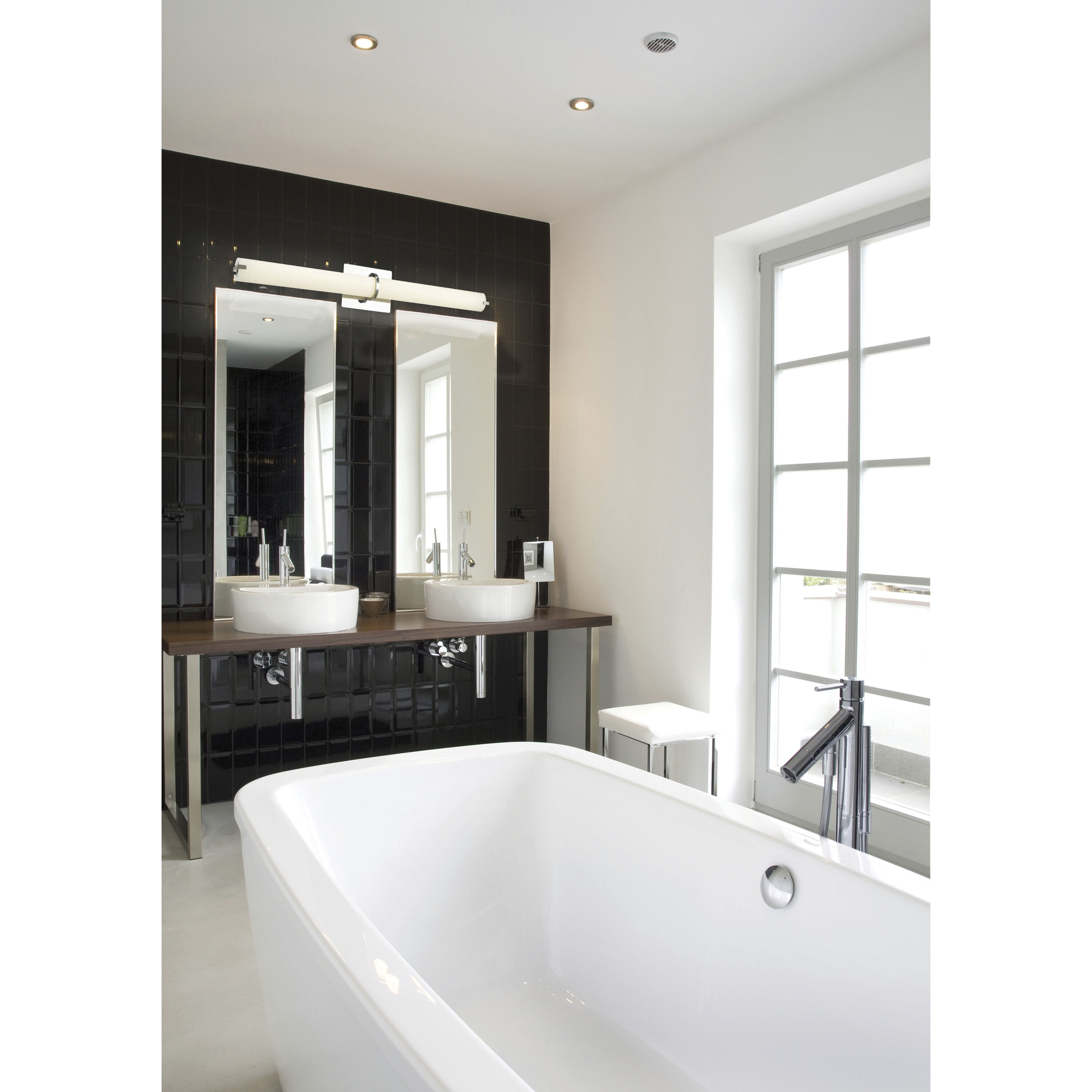 Squire LED 26.4 inch Brushed Nickel Bath Vanity Light Wall Light