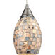 Capri 1 Light 5 inch Satin Nickel Mini Pendant Ceiling Light in Incandescent