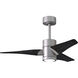 Atlas Super Janet 42 inch Brushed Nickel with Matte Black Blades Ceiling Fan, Atlas