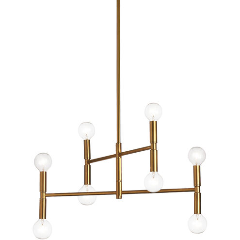 Ava 8 Light 18 inch Vintage Bronze Chandelier Ceiling Light in Vintage Brass