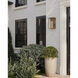 Royster 1 Light 13.75 inch Antique Brass/Clear Outdoor Wall Sconce