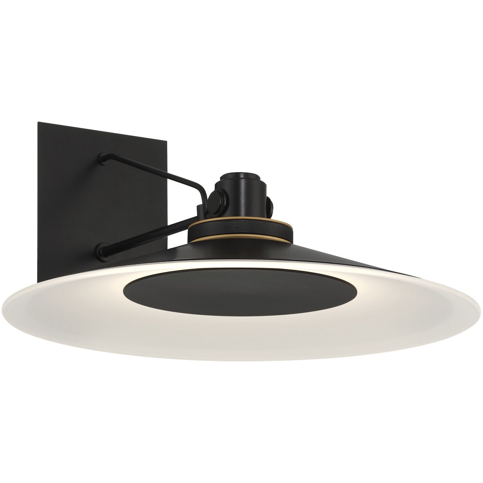 Deckard 1 Light 8.5 inch Gold and Black Outdoor Wall Lantern