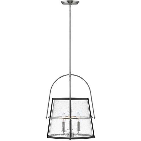 Tournon 3 Light 15 inch Brushed Nickel with Black Indoor Pendant Ceiling Light
