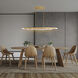 Valira LED 63 inch Brass Chandelier Ceiling Light