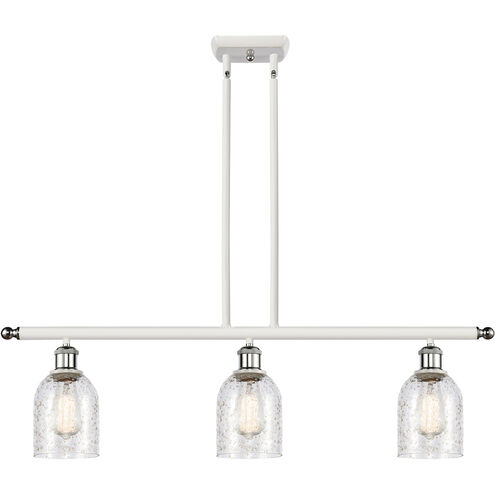 Ballston Caledonia LED 36 inch White and Polished Chrome Island Light Ceiling Light in Mica Glass, Ballston