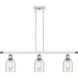 Ballston Caledonia LED 36 inch White and Polished Chrome Island Light Ceiling Light in Mica Glass, Ballston