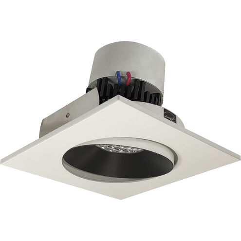 Pearl Black/White Cone Regress Adjustable Trim, Retrofit Square