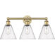 Berkshire 3 Light 26 inch Brushed Brass Bath Vanity Light Wall Light in Seedy