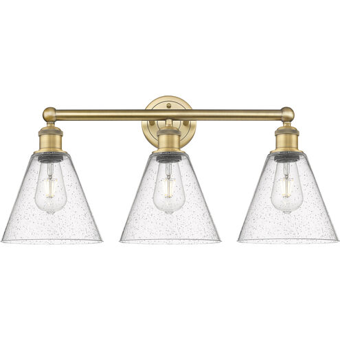 Berkshire 3 Light 26 inch Brushed Brass Bath Vanity Light Wall Light in Seedy