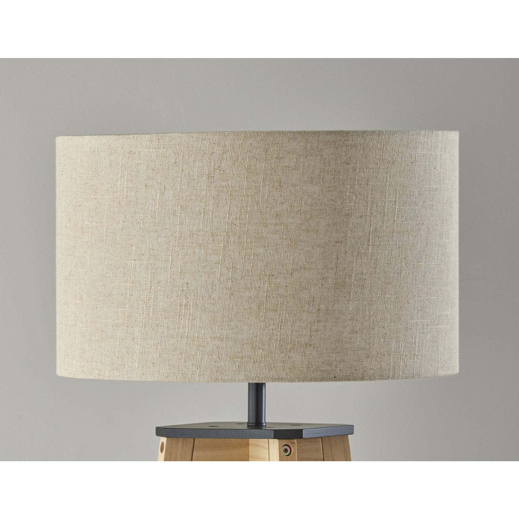 Kirby 59.75 inch 150.00 watt Natural Wood Shelf Floor Lamp Portable Light