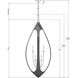 Menorca 8 Light 25 inch Contemporary Silver Leaf Chandelier Ceiling Light, Large