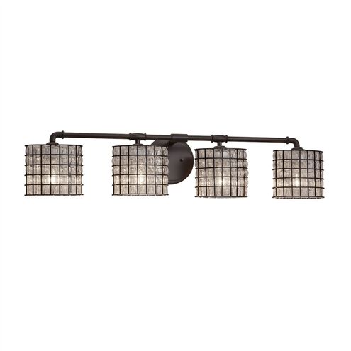 Wire Glass 4 Light 36.00 inch Bathroom Vanity Light