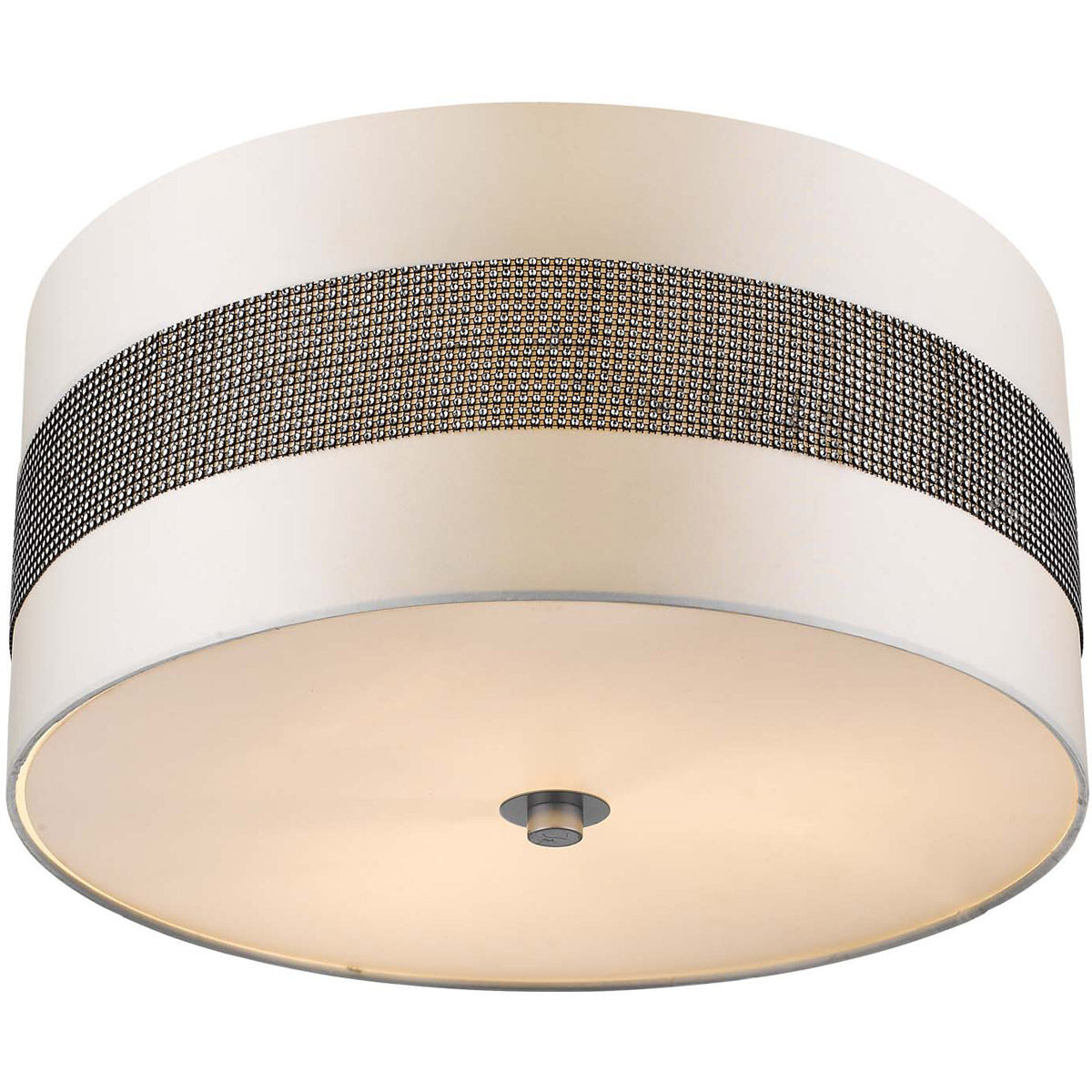 Harmony 3 Light 19 inch Metallic Silver Pendant/Semi-Flush Ceiling Light
