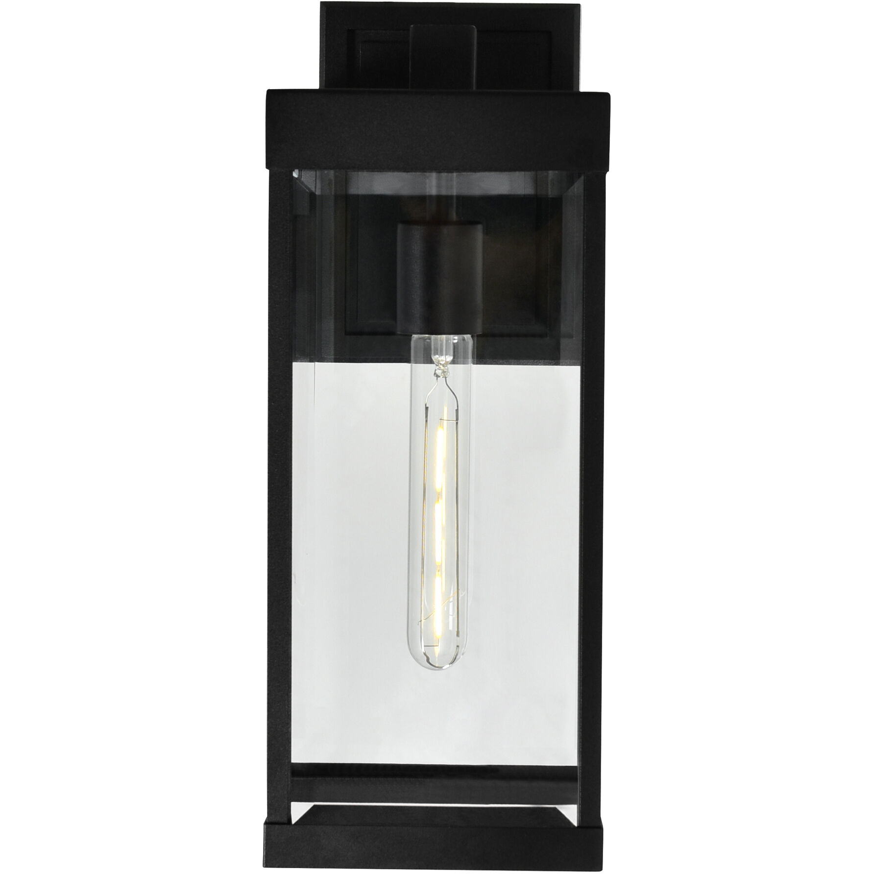 Windsor 1 Light 14.5 inch Black Outdoor Wall Light